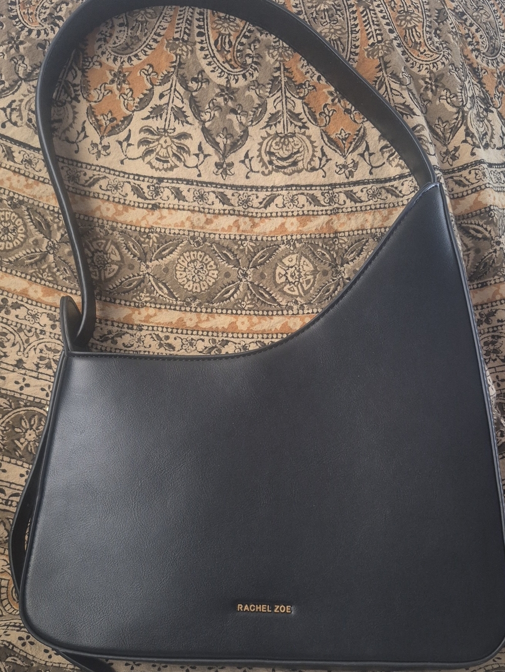 Rachel Zoe Black Leather Crescent Shoulder Bag